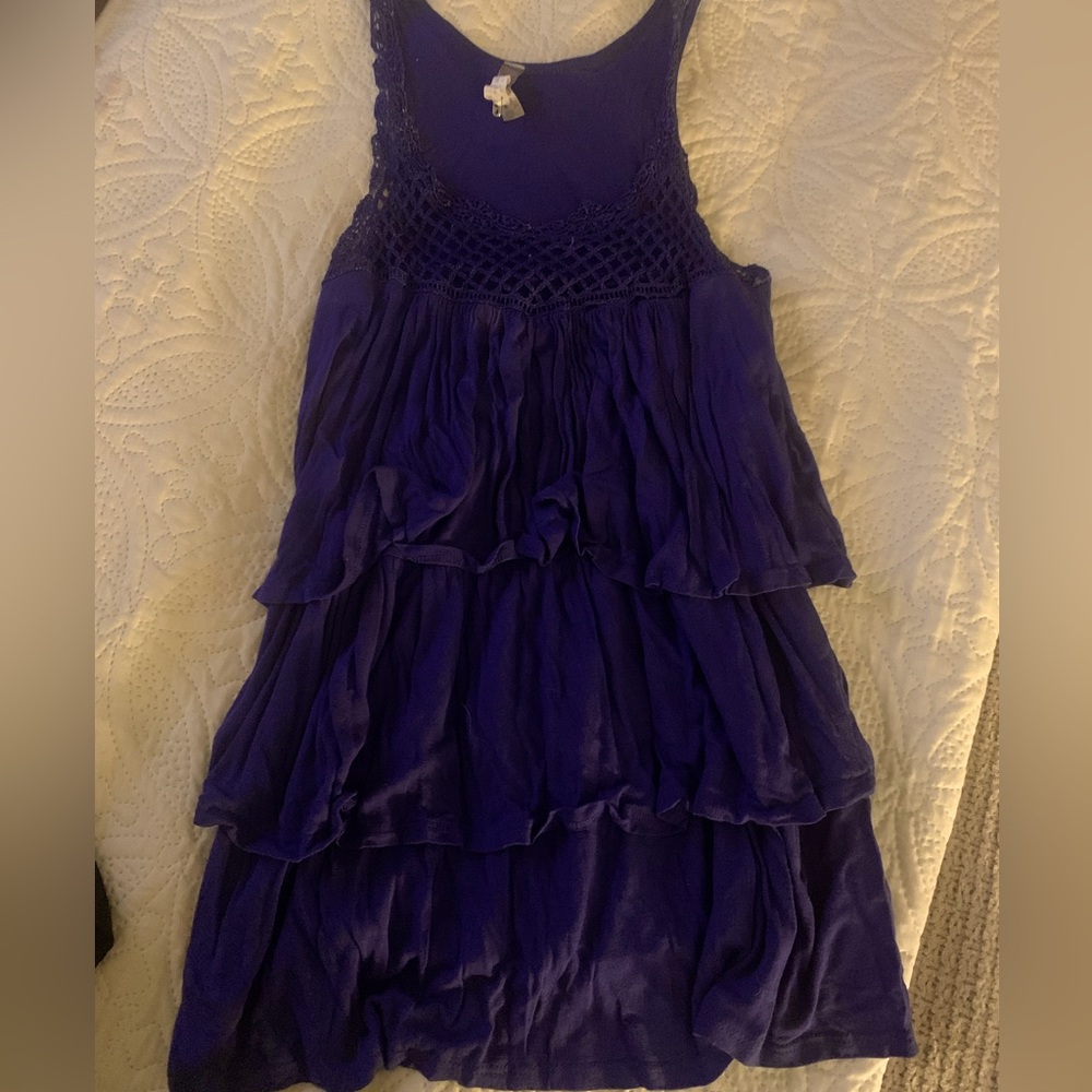 Blue flow dress
